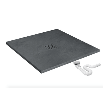 Cadita de dus Rea GREY ROCK 90x90 cm Gri