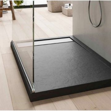 Cadita de dus dreptunghiulara Glass Bend Stone Anthracite grey - Dimensiune 120x80