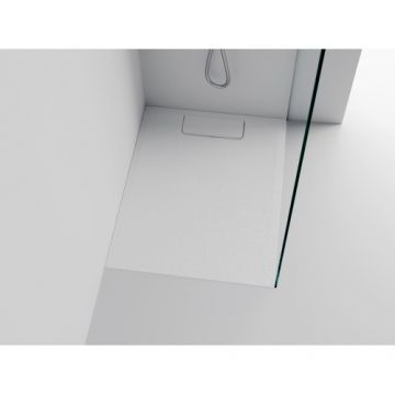 Cadita de dus Marmite Bilbao 90x70 cm, alb mat - Dimensiune 90x70