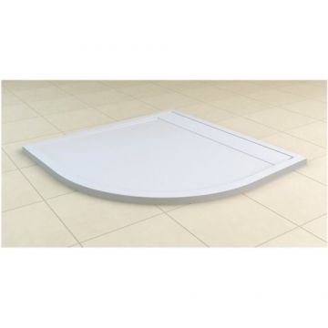 Cadita de dus SanSwiss Ila semirotunda - Dimensiune 80x80