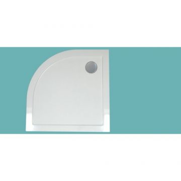 Cadita de dus Wellis SMC semirotunda plata - Dimensiune 90x90