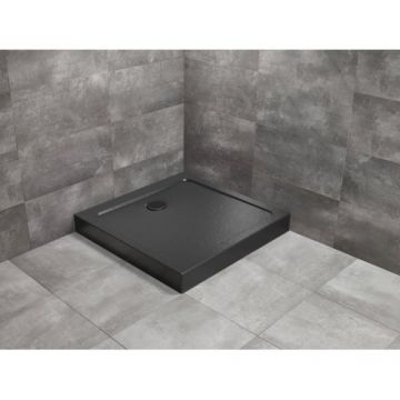 Cadita dus Radaway Doros C Compact Stone Black - Dimensiune 100x100