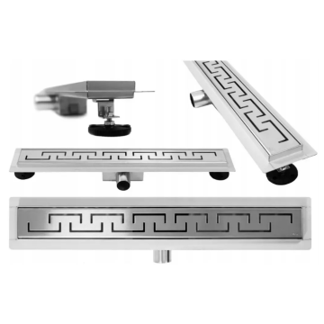 Rigola scurgere dus REA Greek 100 cm Nichel