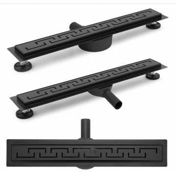 Rigola scurgere dus REA Greek Pro 90 cm Negru Mat