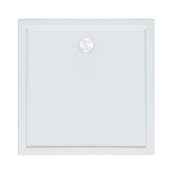 Cadita de dus, Kolpasan, Flamenco, patrata, pentru inzidire, 100 x 100 cm, alb