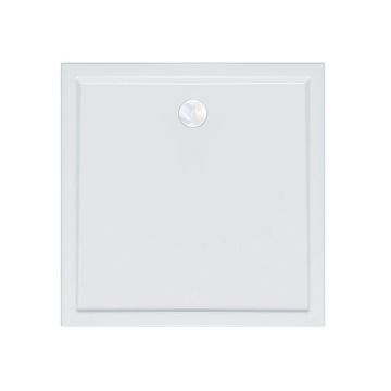 Cadita de dus, Kolpasan, Flamenco, patrata, pentru inzidire, 70 x 70 cm, alb