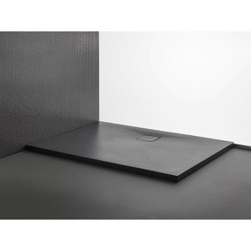 Cadita de dus, Kolpasan, Moonwalk, dreptunghiulara, 120 x 90 cm, antracit