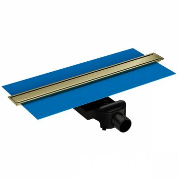 Canal   rigola de dus 100 060 auriu inalt gloss evacuare laterala h:60   59980563000