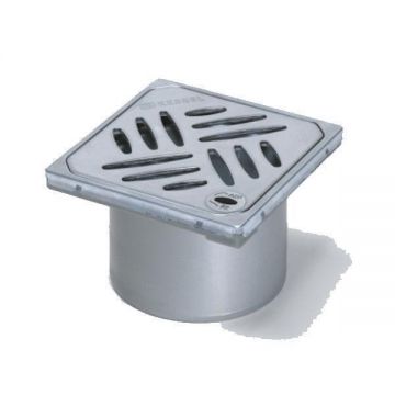 Piesa superioara Kessel, System 125, cu gratar din inox Kessel Design, pentru corp sifon, cu sistem de inchidere