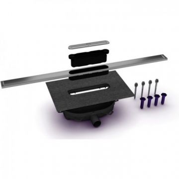 Rigola de dus Kessel Linearis Infinity 60 cu clapeta Megastop si sita par, 80 cm