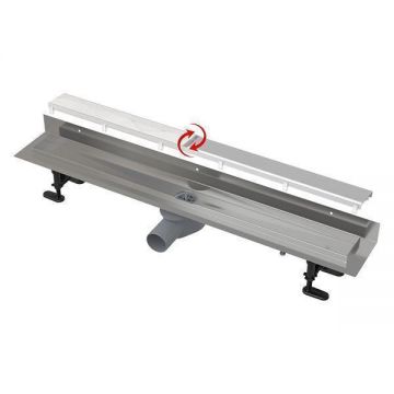 Rigola pentru dus cu capac faiantabil, Alcadrain, APZ23-DOUBLE9 FIT AND GO WALL, 75 cm