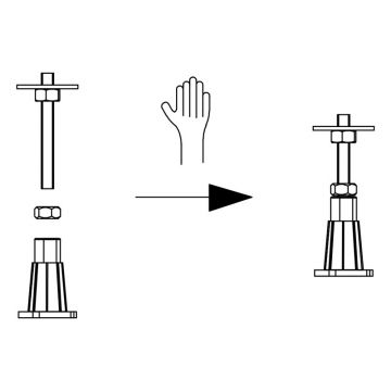 Set de picioare pentru cadite, Kolpasan, 9 bucati