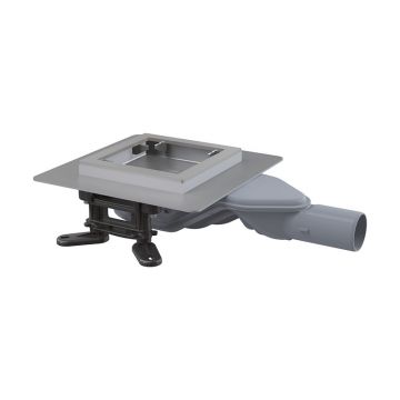 Sifon de pardoseală, Alcadrain, Extra low, fără grătar, cu ieșire laterală