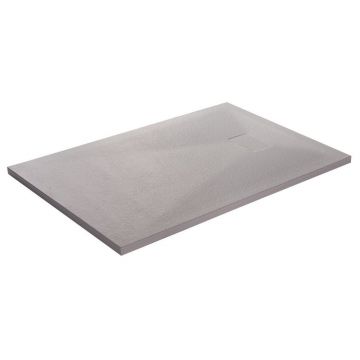 Cadita compozit pentru dus Inter Ceramic dreptunghiulara 160x80 cm finisaj piatra-alb mat