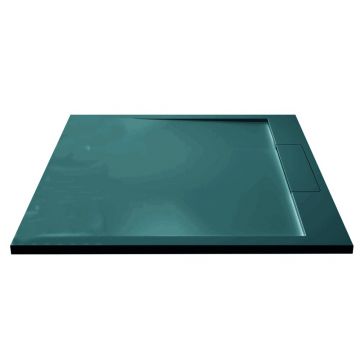 Cadita compozit pentru dus Inter Ceramic patrata 90x90 cm verde smarald