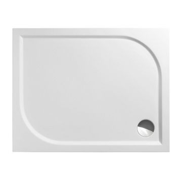 Cadita compozit pentru dus Roth Rectan-M 100x80 cm alb