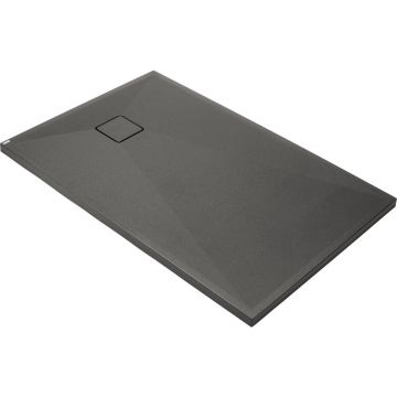 Cadita de dus dreptunghiulara Deante Correo din granit antracit 90x70 cm