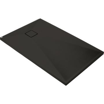 Cadita de dus dreptunghiulara Deante Correo din granit negru 120x70 cm