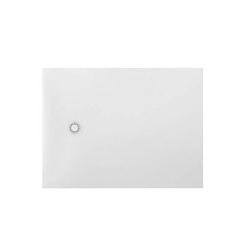 Cadita de dus dreptunghiulara, din marmura turnata, alba, 120x80x3.5 cm, KolpaSan Hopp