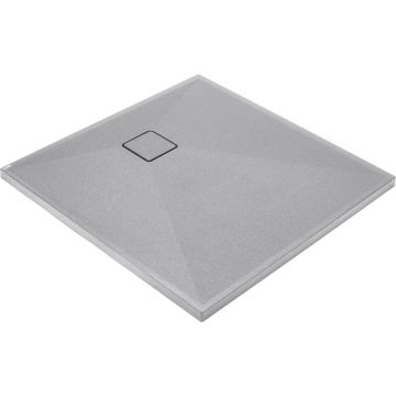 Cadita de dus patrata Deante Correo din granit gri 80x80 cm