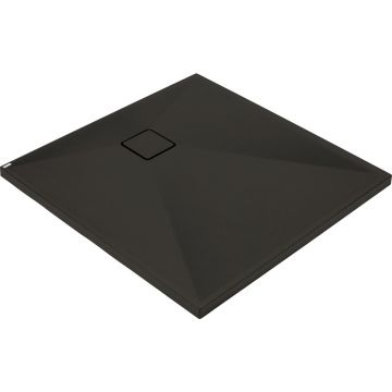 Cadita de dus patrata Deante Correo din granit negru 80x80 cm