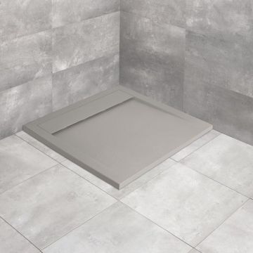Cadita dus compozit patrata Radaway Teos C 90x90 cm gri-cemento