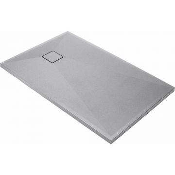 Cadita dus dreptunghiulara Deante Correo gri metalic 120x80 cm