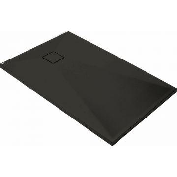 Cadita dus dreptunghiulara Deante Correo negru mat 120x80 cm