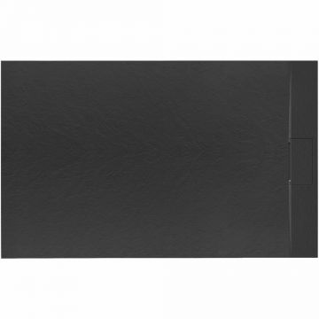 Cadita dus dreptunghiulara negru Rea Bazalt 80x100 cm