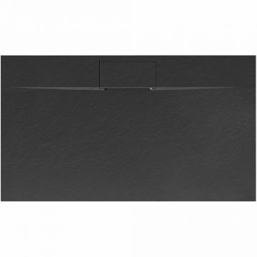 Cadita dus dreptunghiulara negru Rea Bazalt Long 80x120 cm