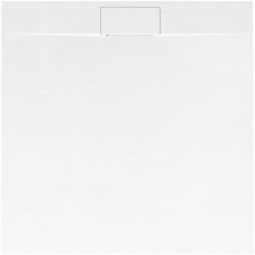 Cadita dus patrata alb Rea Bazalt 90x90 cm
