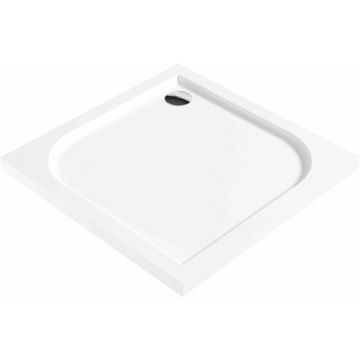 Cadita dus patrata Deante Cubic alb 90x90 cm
