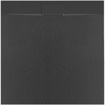 Cadita dus patrata negru Rea Bazalt 90x90 cm