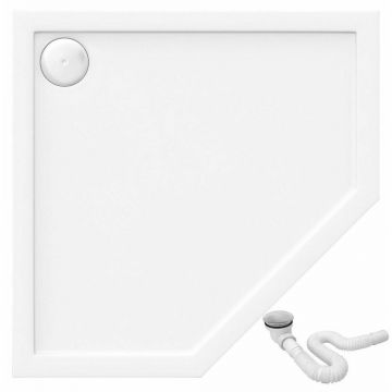 Cadita dus Rea Diamond 90x90 cm alb