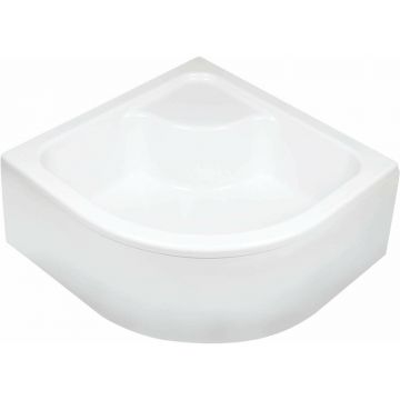 Cadita dus semirotunda Deante Deep alb 90x90 cm
