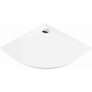 Cadita dus  semirotunda Deante Kerria Plus alb 90 cm