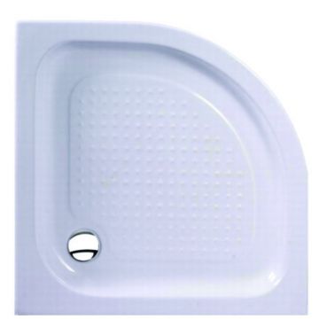 Cadita pentru dus Inter Ceramic semirotunda 90x90 cm finisaj alb