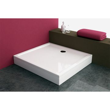 Cadite de dus, Kolpasan, Flamenco, patrata, cu masca, 100 x 100 cm, alb