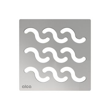 Grătar pentru sifon de pardoseală, Alcadrain, 102 x 102 mm, crom