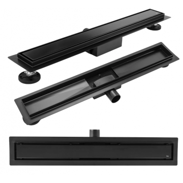 Rigola scurgere dus REA Neo Ultra Pure 80 cm Negru Mat