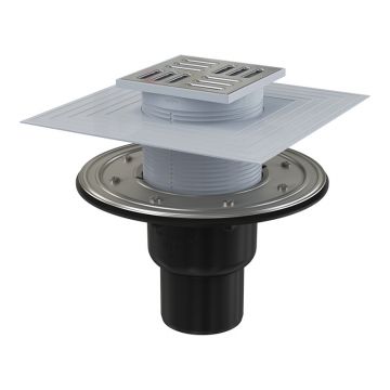 Sifon de pardoseala, Alcadrain, cu iesire verticala, pentru interior si exterior