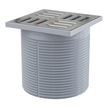 Sifon de pardoseala, Alcadrain, gratar otel inoxidabil si incaltator