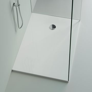 Cadita de dus dreptunghiulara Marmite Burgos 120x90 cm alb mat