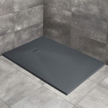Cadita dus compozit dreptunghiulara Radaway Kyntos F 130x80 cm antracit