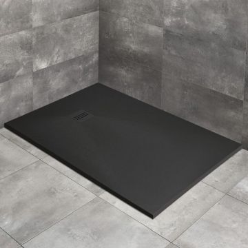Cadita dus compozit dreptunghiulara Radaway Kyntos F 160x80 cm negru