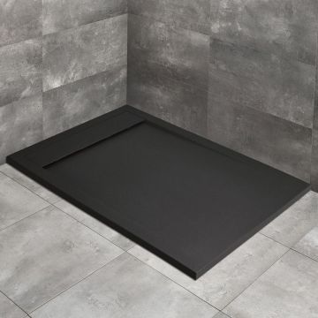 Cadita dus compozit dreptunghiulara Radaway Teos F 100x90 cm negru