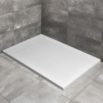 Cadita dus compozit dreptunghiulara Radaway Teos F 210x90 cm alb
