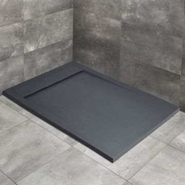 Cadita dus compozit dreptunghiulara Radaway Teos F 90x80 cm antracit