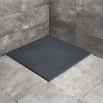Cadita dus compozit patrata Radaway Kyntos C 100x100 cm antracit