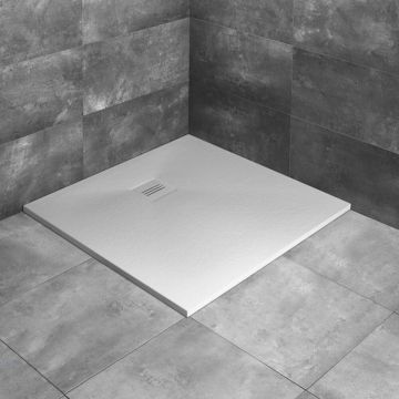 Cadita dus compozit patrata Radaway Kyntos C 90x90 cm alb
